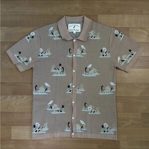 Free Planet Brown Patterned Casual Shirt